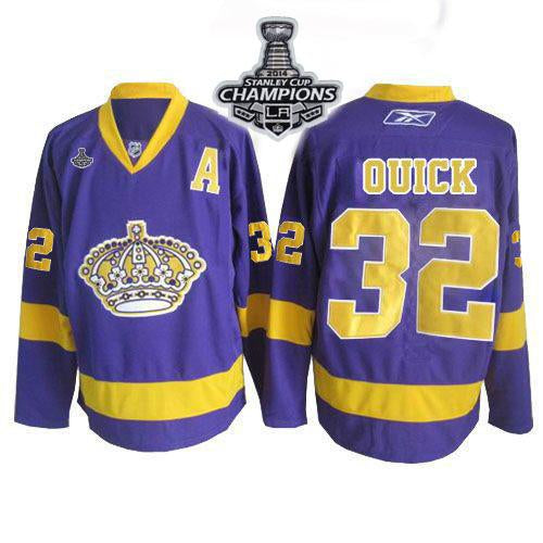 Jonathan Quick Los Angeles Kings purple jersey