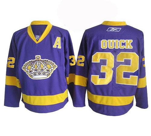 Jonathan Quick Los Angeles Kings purple jersey