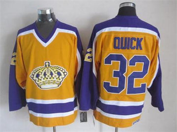 Jonathan Quick Los Angeles Kings yellow jersey