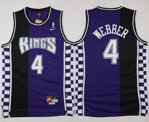 Chris Webber Sacramento Kings purple-black Throwback jersey