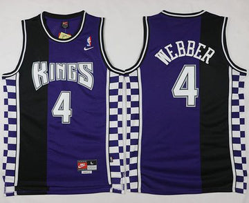 Chris Webber Sacramento Kings purple-black Throwback jersey