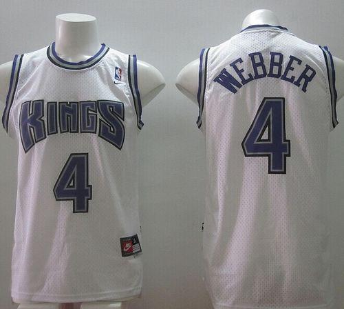 Chris Webber Sacramento Kings white Throwback jersey