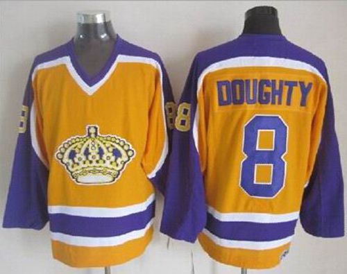Drew Doughty Los Angeles Kings yellow Throwback jersey