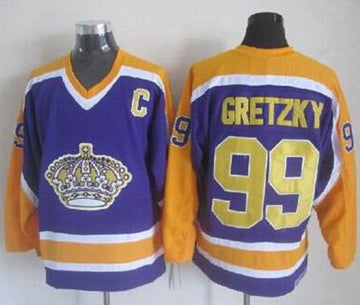 Wayne Gretzky Los Angeles Kings purple Throwback jersey