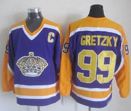 Wayne Gretzky Los Angeles Kings purple Throwback jersey