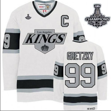 Wayne Gretzky Los Angeles Kings white Throwback jersey