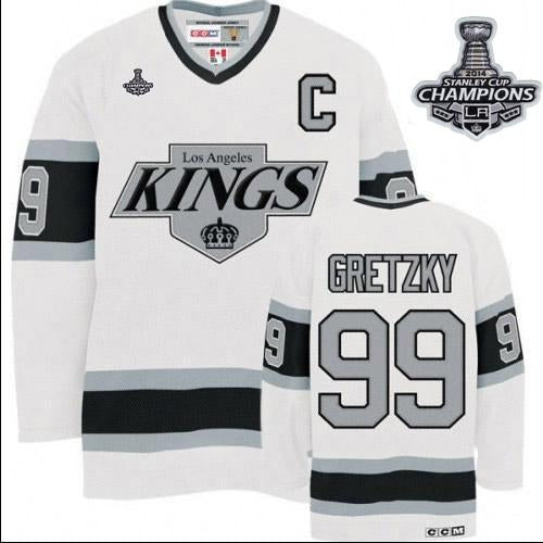 Wayne Gretzky Los Angeles Kings white Throwback jersey