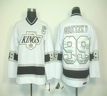 Wayne Gretzky Los Angeles Kings white Throwback jersey