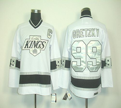 Wayne Gretzky Los Angeles Kings white Throwback jersey