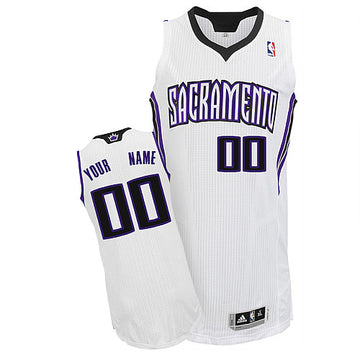 Custom Sacramento Kings white Authentic jersey
