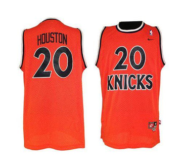 Allan Houston New York Knicks orange Throwback jersey