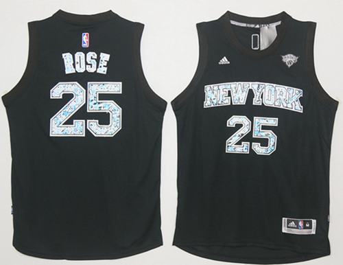 Derrick Rose New York Knicks black Fashion jersey