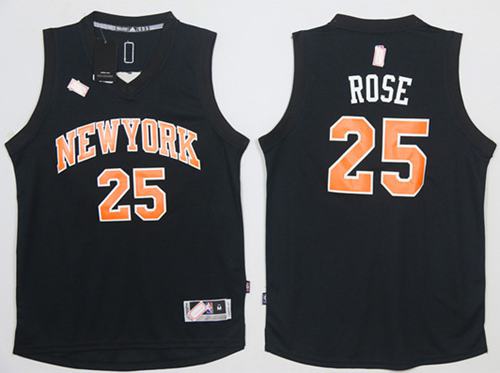 Derrick Rose New York Knicks black Fashion jersey