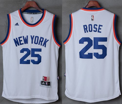 Derrick Rose New New York Knicks white jersey