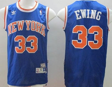 Patrick Ewing New York Knicks blue Throwback jersey