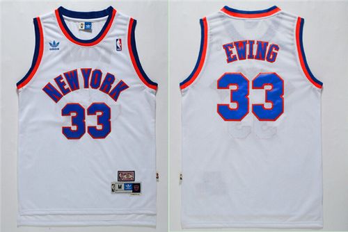Patrick Ewing New York Knicks white Throwback jersey