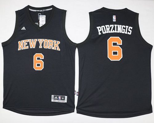 Kristaps Porzingis New York Knicks black Fashion jersey