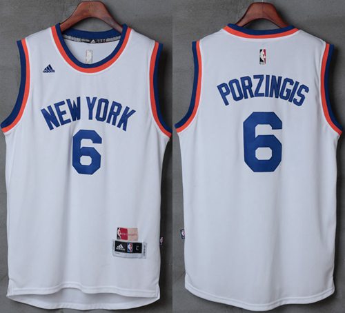 Kristaps Porzingis New New York Knicks white jersey