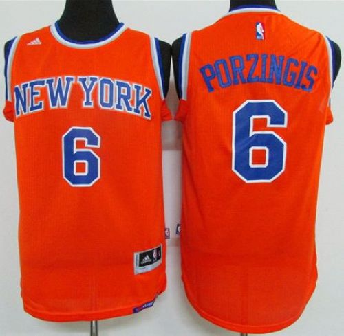Kristaps Porzingis New York Knicks orange jersey