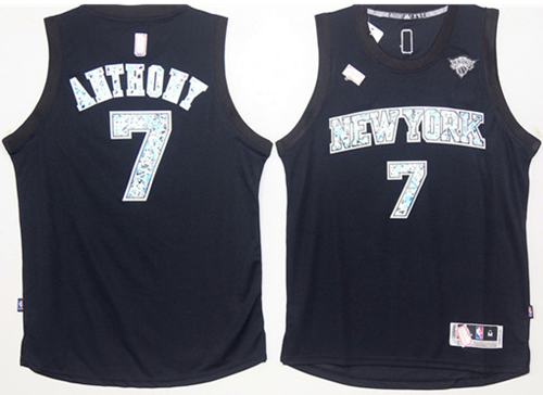 Carmelo Anthony New York Knicks black Fashion jersey