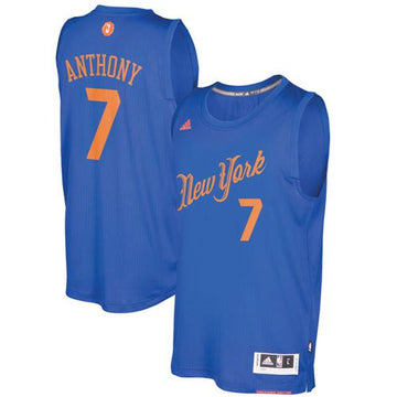 Carmelo Anthony New York Knicks blue jersey