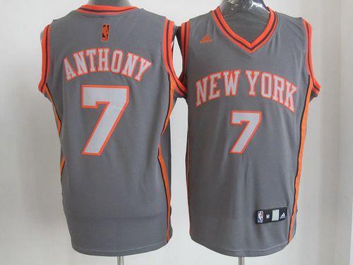 Carmelo Anthony New York Knicks grey Fashion jersey