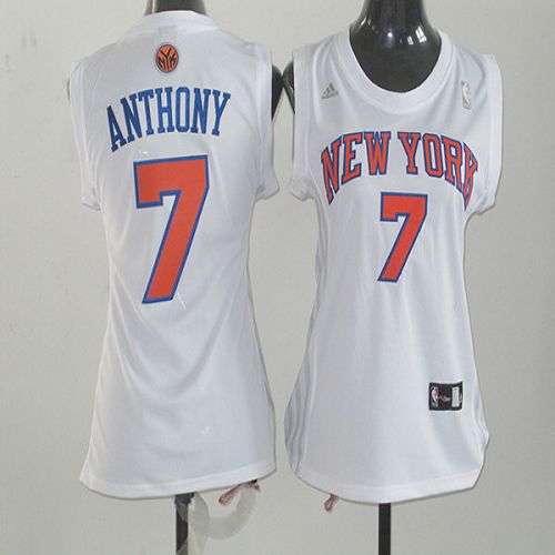 Carmelo Anthony New York Knicks white Fashion jersey
