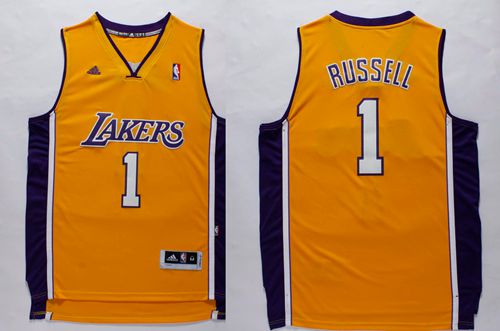 D'Angelo Russell Los Angeles Lakers yellow jersey