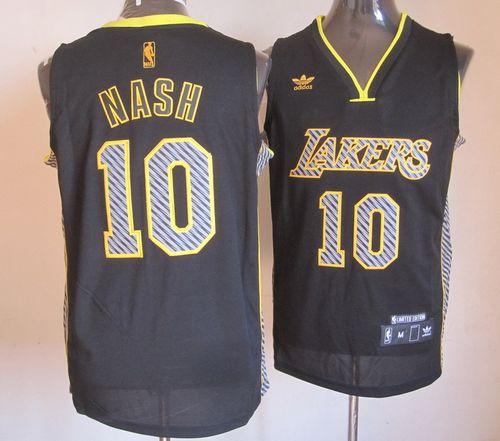 Steve Nash Los Angeles Lakers black Fashion jersey