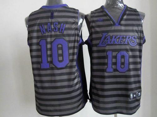 Steve Nash Los Angeles Lakers black-grey jersey