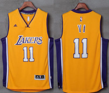 Yi Jianlian Los Angeles Lakers gold jersey