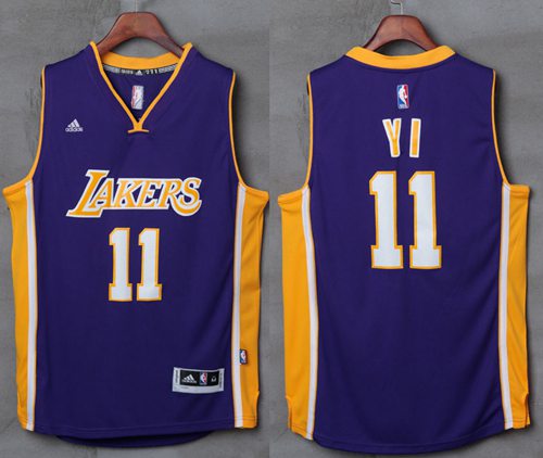 Yi Jianlian Los Angeles Lakers purple jersey