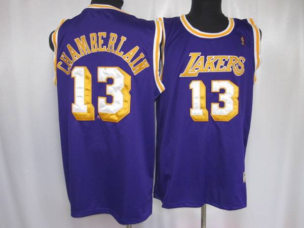 Wilt Chamberlain Los Angeles Lakers purple Throwback jersey