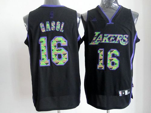 Pau Gasol Los Angeles Lakers black Fashion jersey