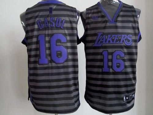 Pau Gasol Los Angeles Lakers black-grey jersey