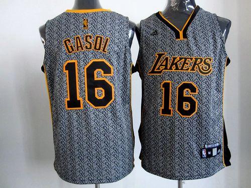 Pau Gasol Los Angeles Lakers grey Fashion Static jersey