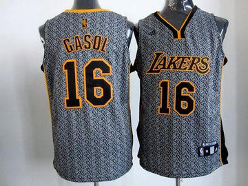 Pau Gasol Los Angeles Lakers grey Fashion Static jersey