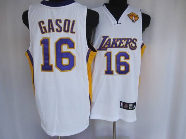 Pau Gasol Los Angeles Lakers white jersey