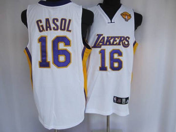 Pau Gasol Los Angeles Lakers white jersey