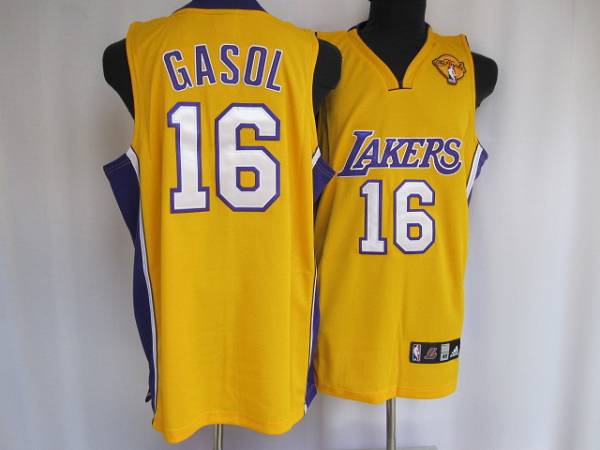 Pau Gasol Los Angeles Lakers yellow jersey