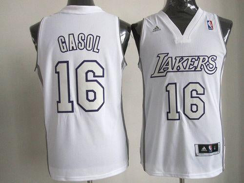 Pau Gasol Los Angeles Lakers white Fashion jersey