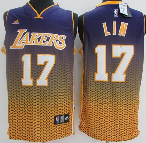 Jeremy Lin Los Angeles Lakers purple Fashion jersey