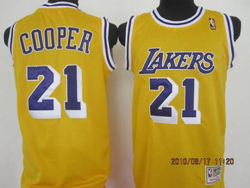 Michael Cooper Los Angeles Lakers yellow Throwback jersey