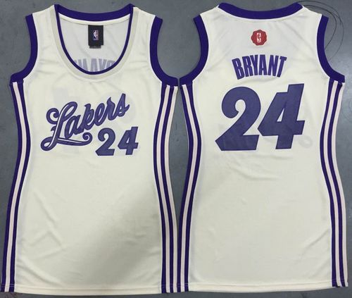 Kobe Bryant Los Angeles Lakers cream jersey