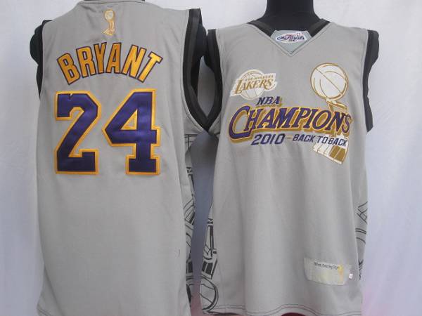 Kobe Bryant Los Angeles Lakers grey jersey