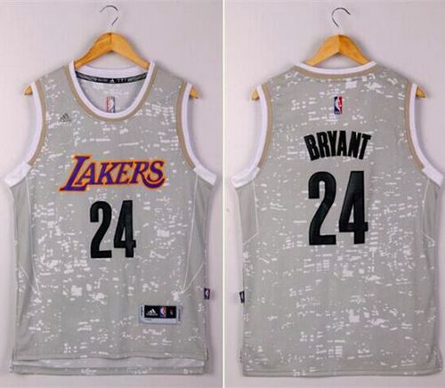 Kobe Bryant Los Angeles Lakers grey jersey