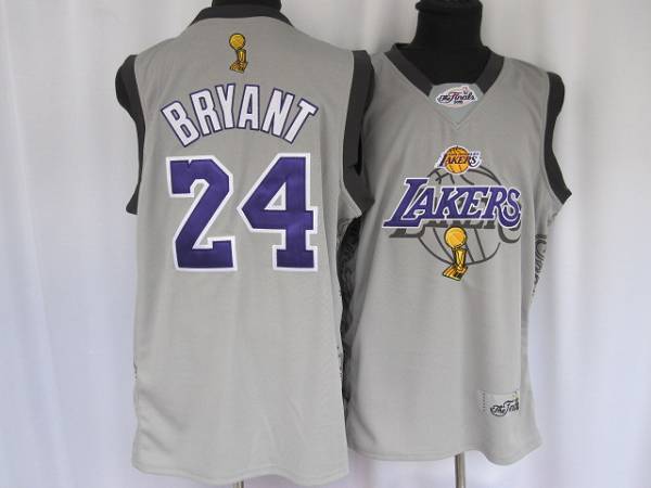 Kobe Bryant Los Angeles Lakers grey jersey