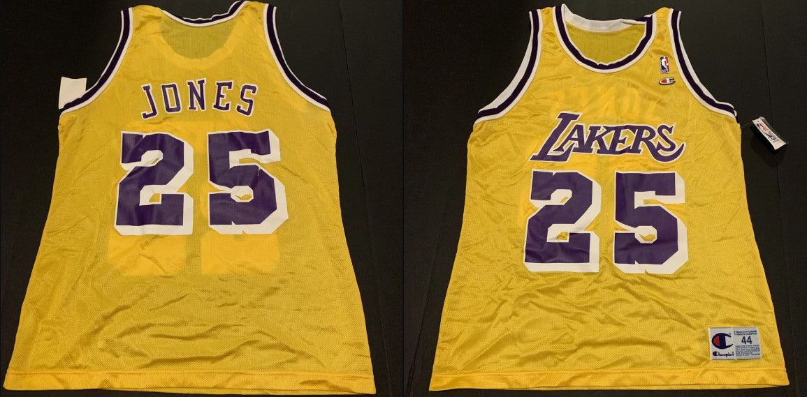Eddie Jones Los Angeles Lakers gold jersey