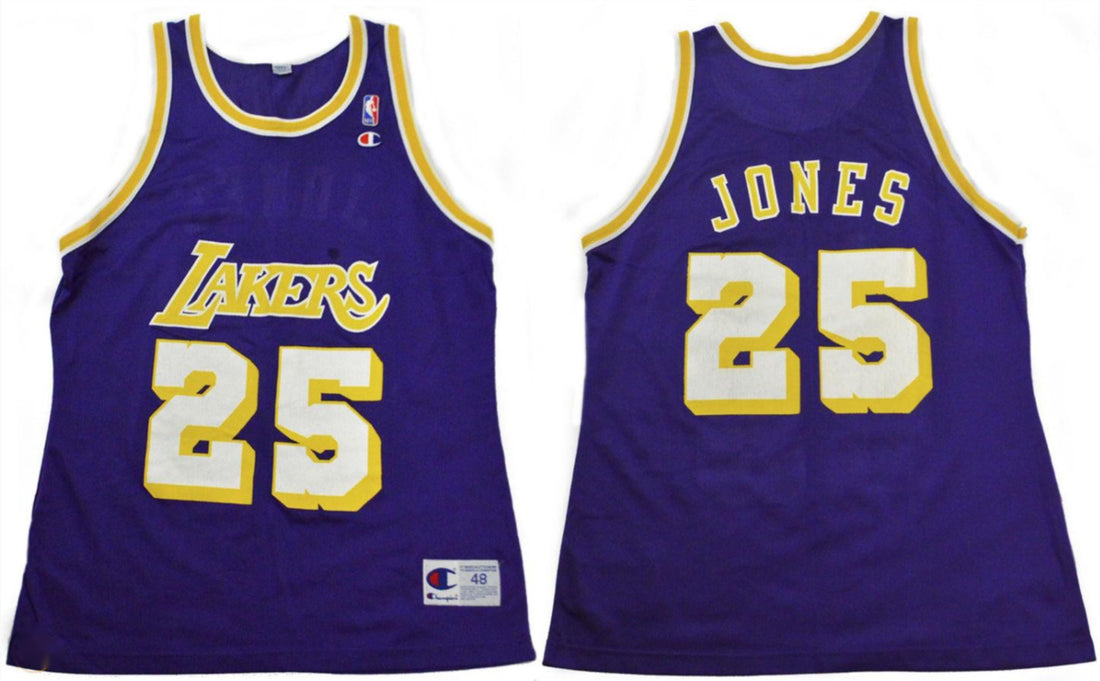 Eddie Jones Los Angeles Lakers purple jersey