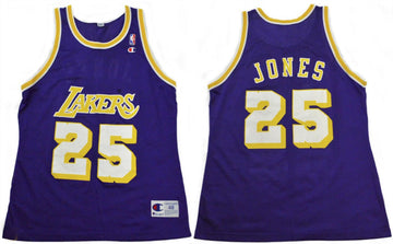 Eddie Jones Los Angeles Lakers purple jersey